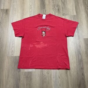 Vintage Betty Boop Shirt Womens XL Red Special Lady Cartoon Graphic Tee 90s